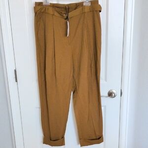 NWT Elizabeth and James High Waisted Pleated Cuffed Pants - 16
